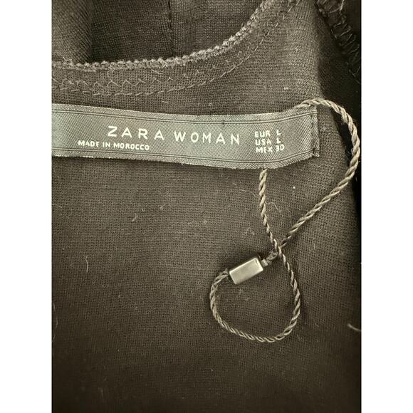 New Zara Woman Basic Black Dress Size Large - Picture 3 of 5